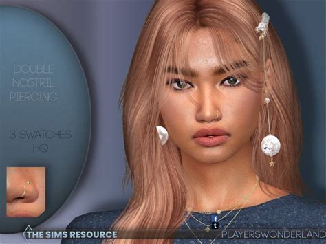 The Sims Resource Double Nostril Piercing L Piercing Sims 4