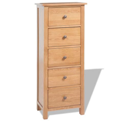 Affordable Variety Tallboy Chest Of Drawers Solid Oak 17 Brown
