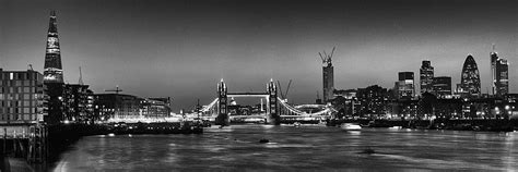 Panoramic Photographs Of London In Black And White Art Prints And