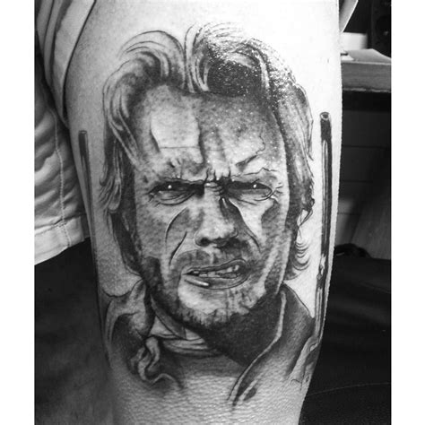Clint Eastwood Portrait Tattoo By Adrenaline Vancity Tattoo Artist