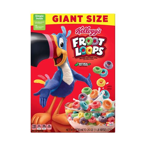 Kelloggs Froot Loops Cereal Fruity Flavorful Breakfast Kids Love