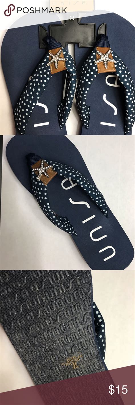 🆕 Unisa Sandals Navy Blue And White 75 Blue And White Navy Blue Unisa