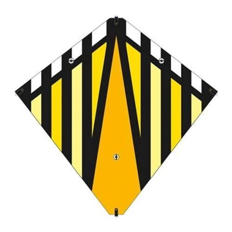 30 Inch X Kites Yellow Stunt Diamond Kite Wdouble Handles And Line