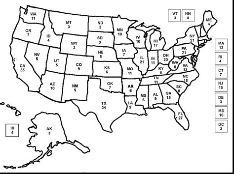 Black And White Map Of The United States Maping Resources