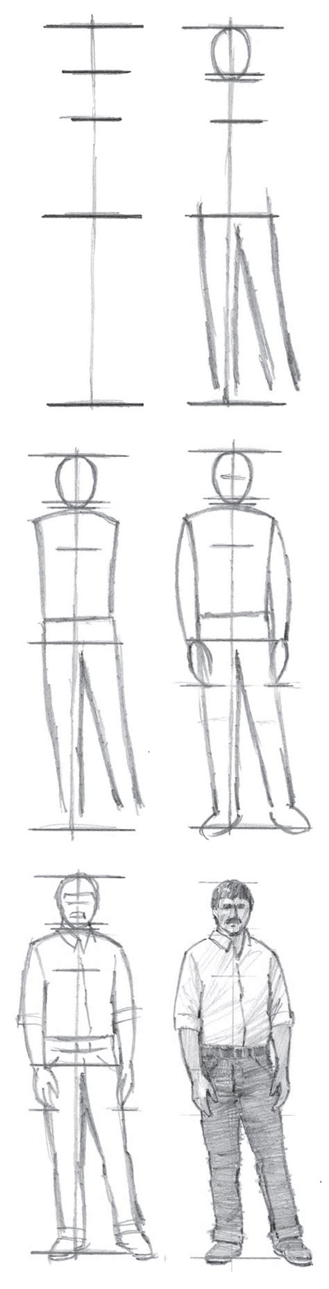 Learn To Draw A Man Standing