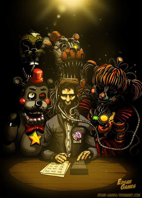 A Man Sitting At A Desk Surrounded By Creepy Clowns And Other