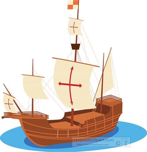 Boats And Ships Clipart Santa Maria Boat Clipart Classroom Clipart