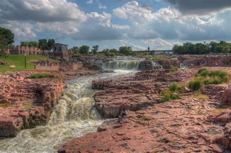 Falls Park Is A Major Tourist Attraction In Sioux Falls South Dakota