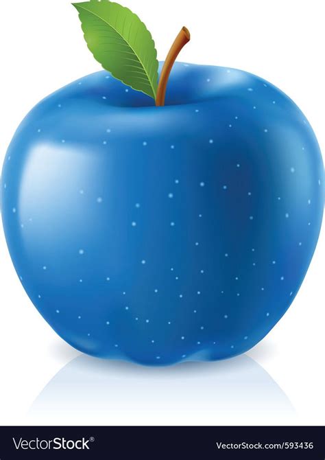 Delicious Blue Apple Vector Image On Äpple