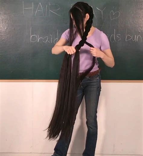 Video Teacher With Ankle Length Hair Realrapunzels In 2021 Long