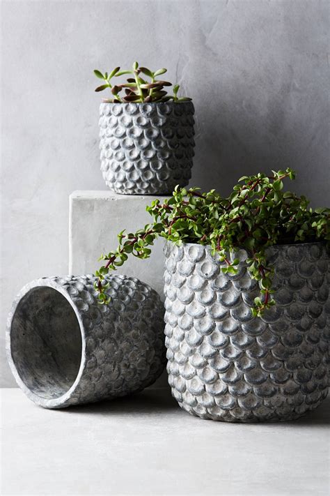Scalloped Cement Pot | Cement pots, Cement crafts, Cement flower pots