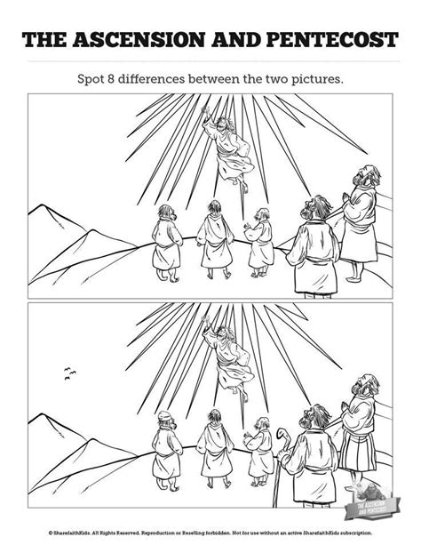 The Ascension And Pentecost Kids Spot The Difference Think These Two