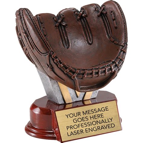 Baseball Glove Ball Holder Resin Trophy Trophy Depot