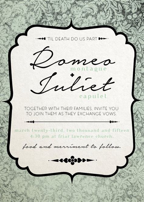 Romeo and juliet is a play written by william shakespeare. Romeo & Juliet | Customizable Digital Download Wedding Invite and RSVP | Custom wedding ...