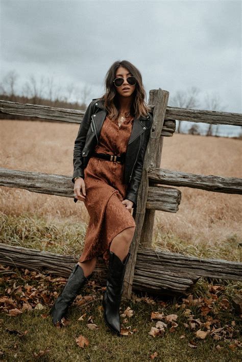 Sezane Winter Dresses Western Look Fashion Cowboy Boot Blogger Not Your