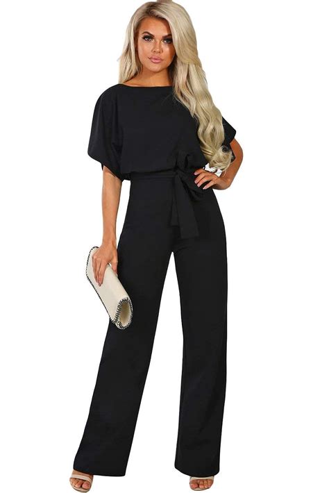 Buy Boldgal Womens Western Boat Neck Casual Belted Wide Leg Jumpsuit