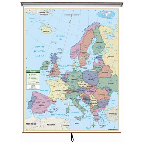 Europe Primary Wall Map Shop Classroom Maps