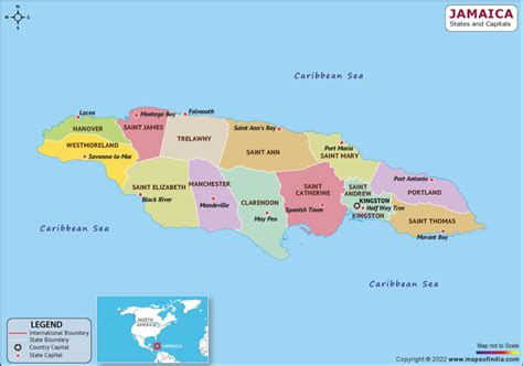 Jamaica Parishes And Capitals List And Map List Of Parishes And Capitals In Jamaica