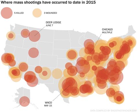 where this year s mass shootings and police killings have occurred mapped the washington post