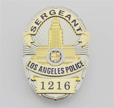 Los Angeles Police Department Lapd Badge Replic Police Officercapta