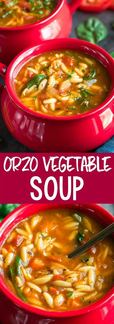 One Pot Orzo Vegetable Soup Peas And Crayons Recipe In 2020