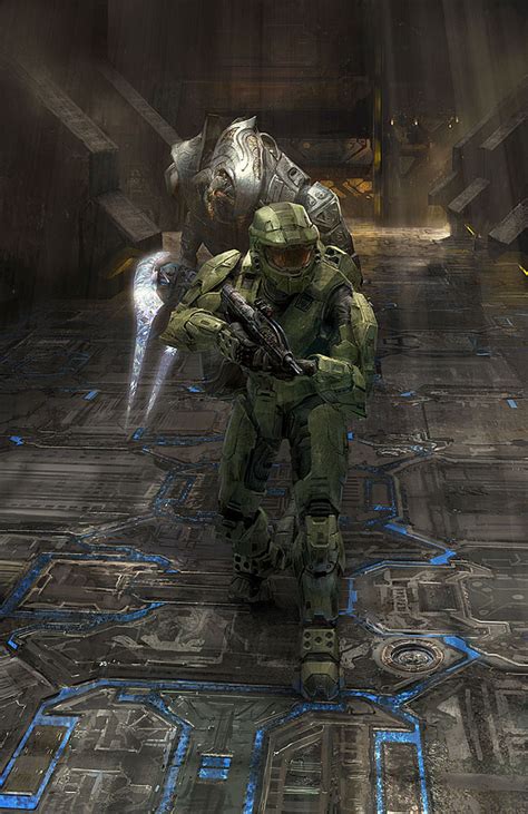 Arbiter And Master Chief Characters And Art Halo 2