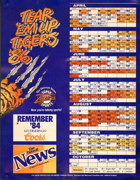 Detroit Tigers Printable Schedule 2023 Freeprintableme
