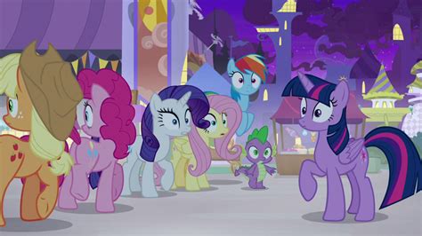 2300355 Safe Screencap Applejack Fluttershy Pinkie Pie Rainbow Dash Rarity Spike