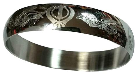 Sikh Kara With Artistic Leaf And Khanda Designer Kara Sikh Design Kara