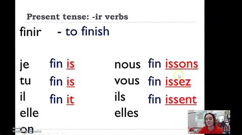 Verb French Conjugation Chart