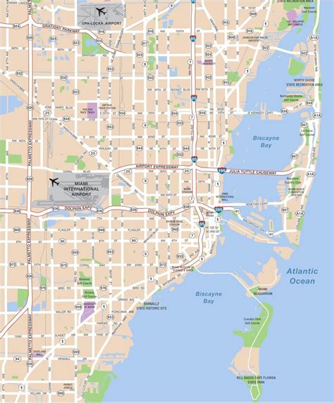 Mapas Detallados De Miami Para Descargar Gratis E Imprimir Throughout