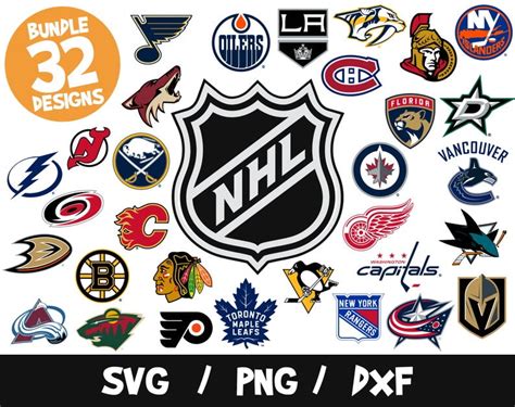 Nhl Hockey Teams Logos Bundle Nhl Hockey Clipart Nhl Svg Files Nhl