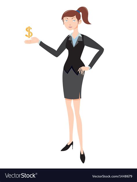 Business Woman Royalty Free Vector Image Vectorstock