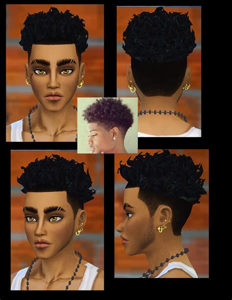 Sims 4 Afro Hair Male Sims 4 Curly Hair Sims Hair Mal