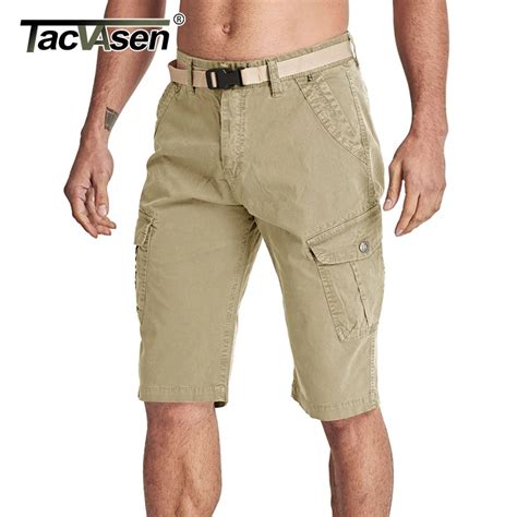 Tacvasen Tactical Cargo Shorts Men Summer Cotton Regular Fit Casual