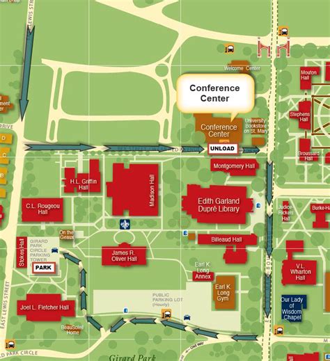 University Of Louisiana At Lafayette Campus Map Interactive Map