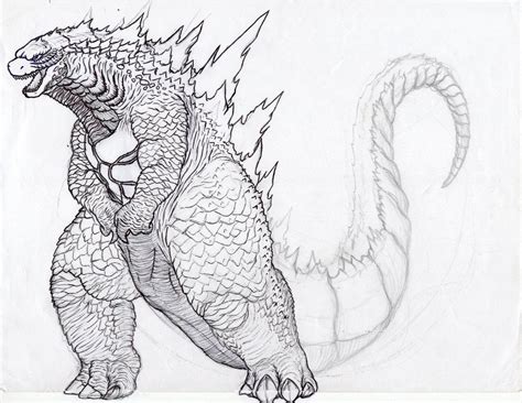 Godzilla 2014 Coloring Pages Sketch Coloring Page Godzilla Monster