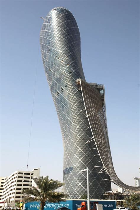 Abu Dhabi Capital Gate Skyscraper Leans Four Times More