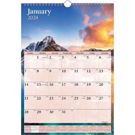 At A Glance Scenic Monthly Wall Calendar Monthly 1 Year January