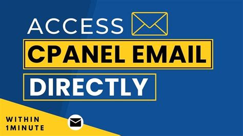 How To Access Cpanel Email Directly 2024 Cpanel Webmail Login Youtube