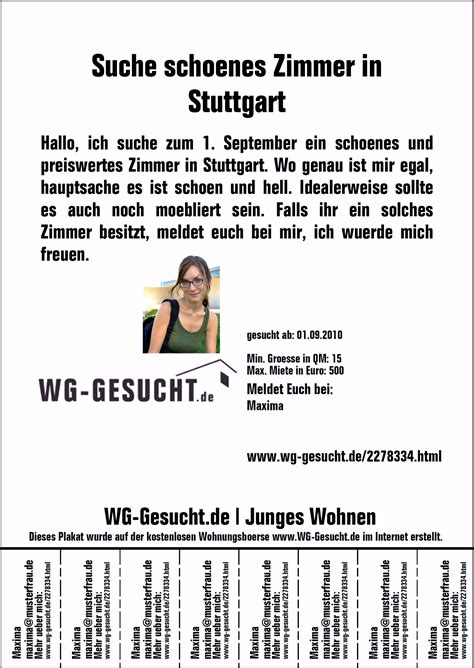 Hier findest du anleitung und muster für bewerbungsschreiben in englisch, speziell für schüler und azubis. 10 Wohnung Inserieren Vorlage - SampleTemplatex1234 ...