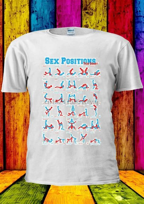 Sex Positions Tick Chart Funny Swag T Shirt Vest Tank Top Men Women