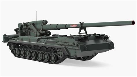3d 2s7 Pion Self Propelled Heavy Artillery Clean Rigged Model