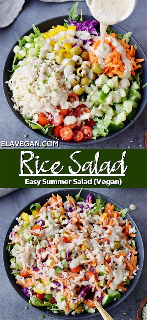 Brown Rice Salad Recipe Easy Summer Salad Elavegan In 2022