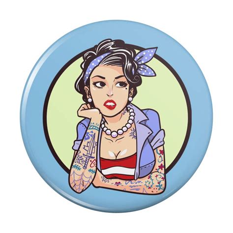 Amazon Com Graphics More Rockabilly Retro Pin Up Girl With Tattoos