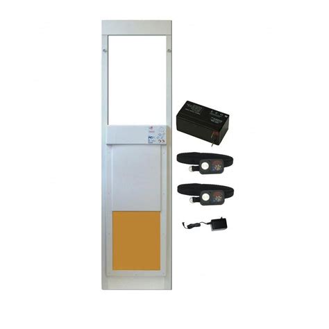 Insert the putty knife between the glass and the door frame at a perpendicular angle until it touches the inside of the door frame and then measure the thickness. High Tech Pet 12 in. x 16 in. PowerPet Electronic Sliding ...