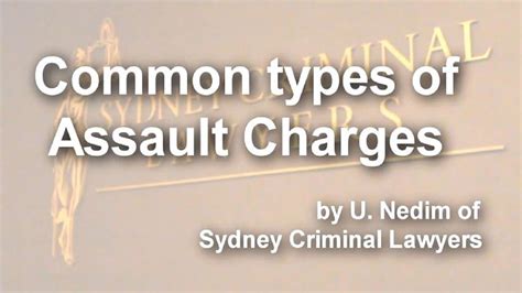 Common Types Of Assault Charges Youtube