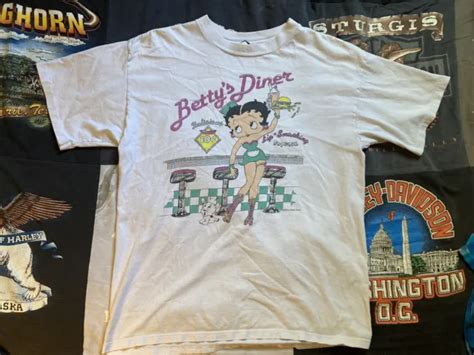 Vintage 90s Betty Boop White Single Stitch T Shirt Size Large 1990s