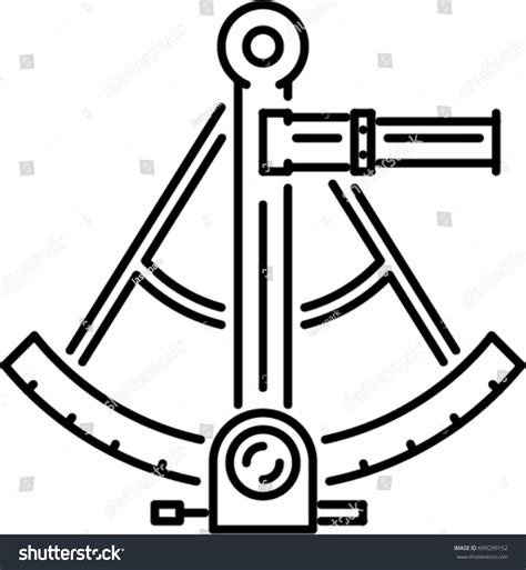 sextant outline icon stock vector royalty free 699299152 shutterstock