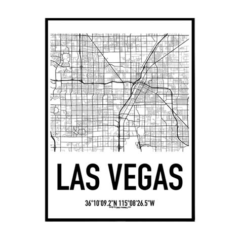 Las Vegas Map Poster Find Your Posters At Wallstars Online Shop Today
